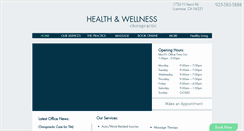 Desktop Screenshot of healthandwellnesschiro.com