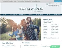 Tablet Screenshot of healthandwellnesschiro.com